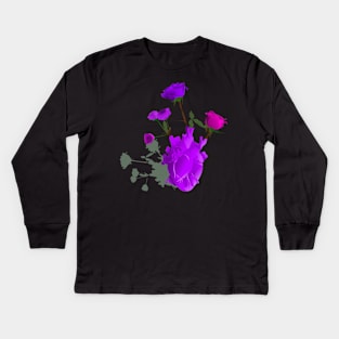 the heart of the rose flower Kids Long Sleeve T-Shirt